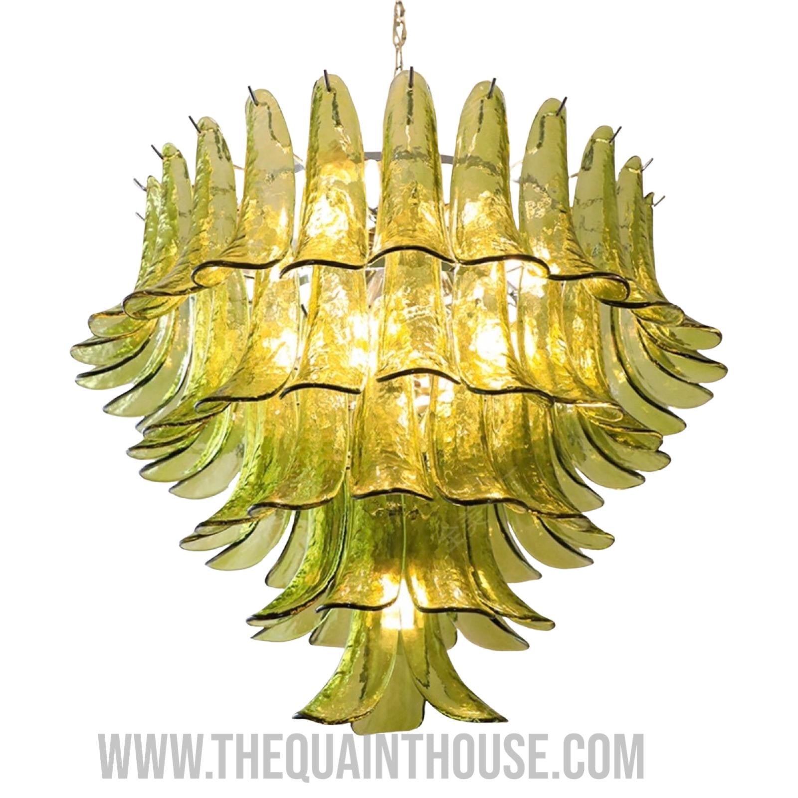 Lime Blossom Murano Style Chandelier - Made In England