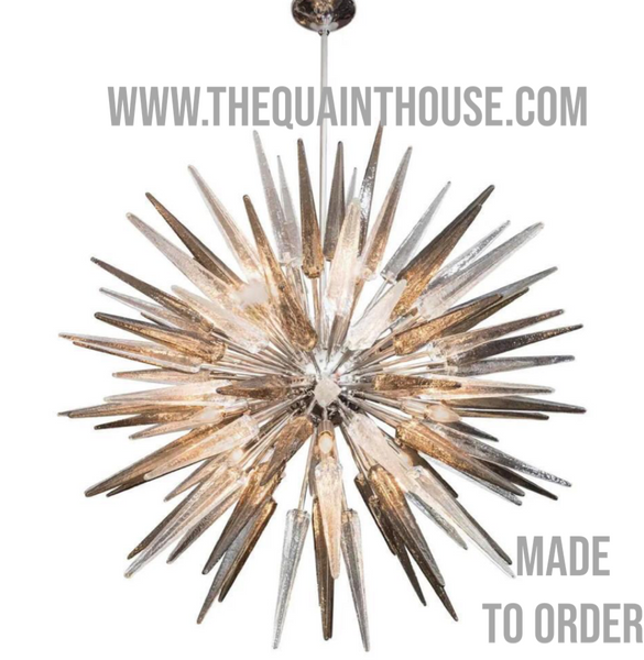 Modern round ball spike chandelier